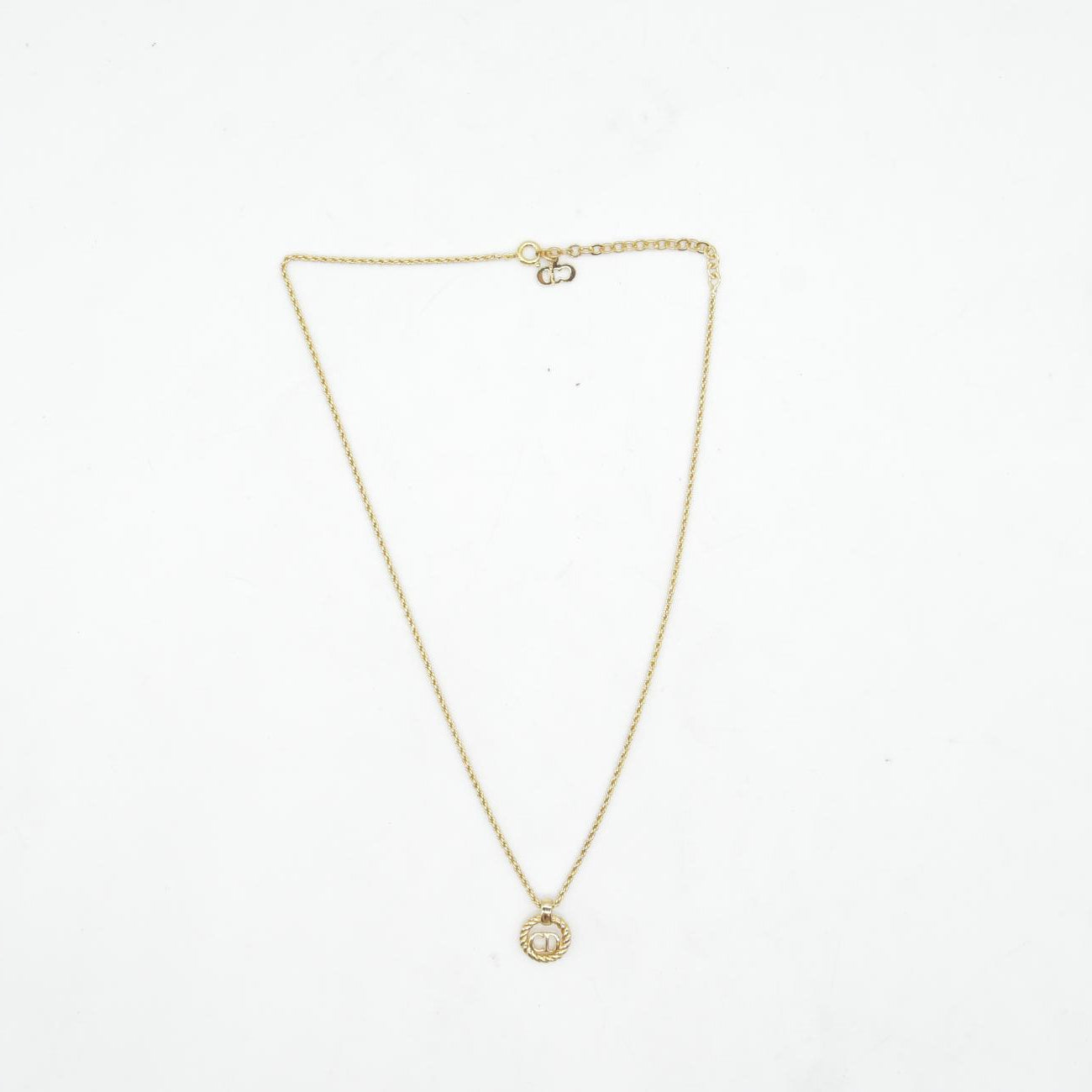 $410 Dior Vintage 'CD' Pendant Necklace