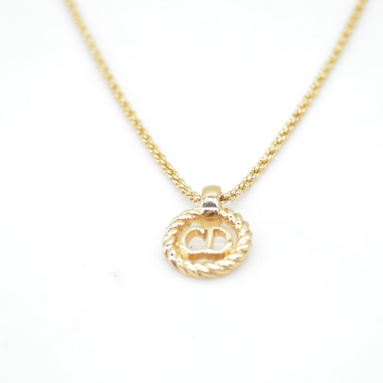 $410 Dior Vintage 'CD' Pendant Necklace