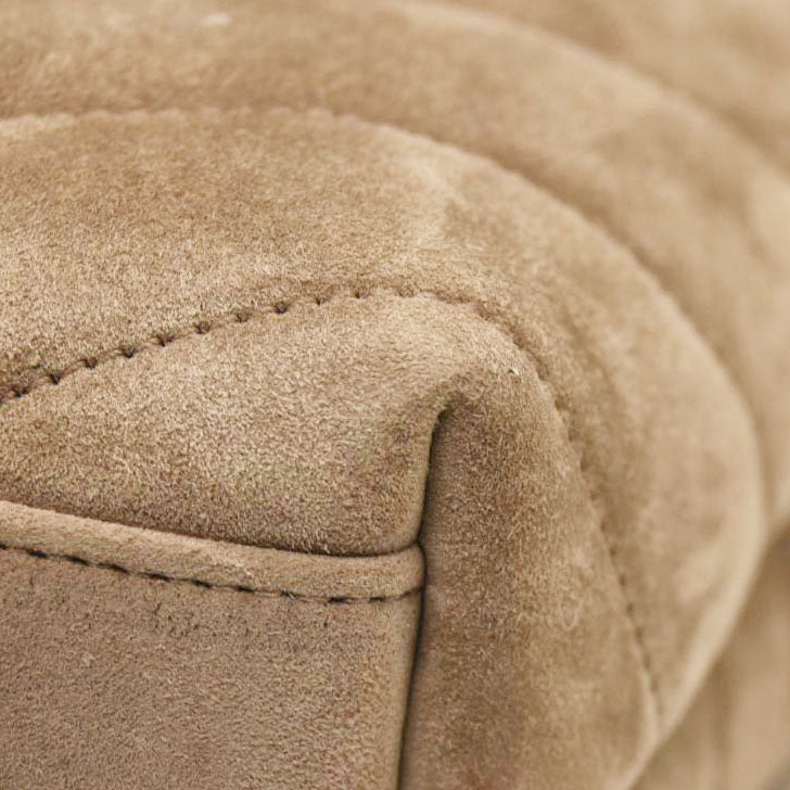 SAINT LAURENT  Suede Toy Loulou Shoulder Bag Taupe