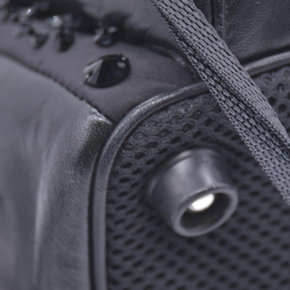 $1950 MIU MIU Leather Trimmed Matelasse Crystal Embellished Nylon Backpack