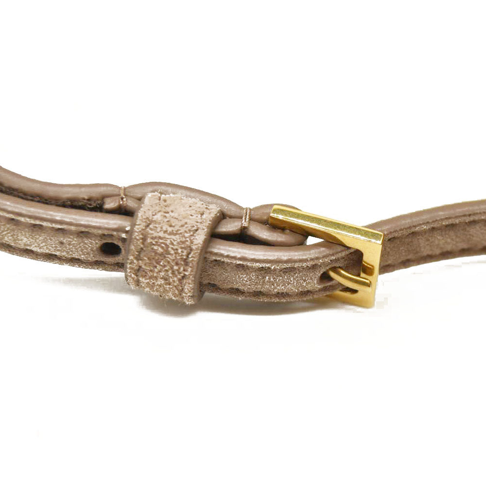 SAINT LAURENT  Suede Toy Loulou Shoulder Bag Taupe