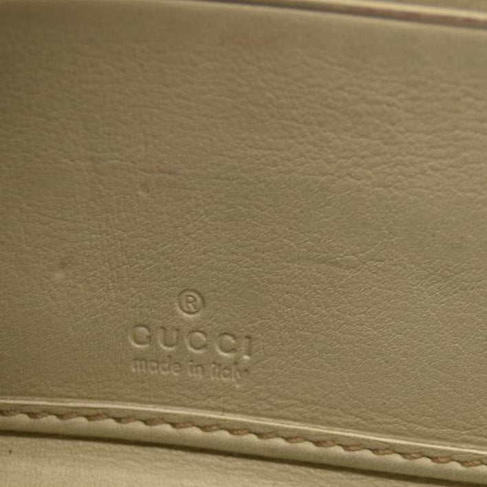 Gucci  Guccissima Large Twins Zip Around Off White
