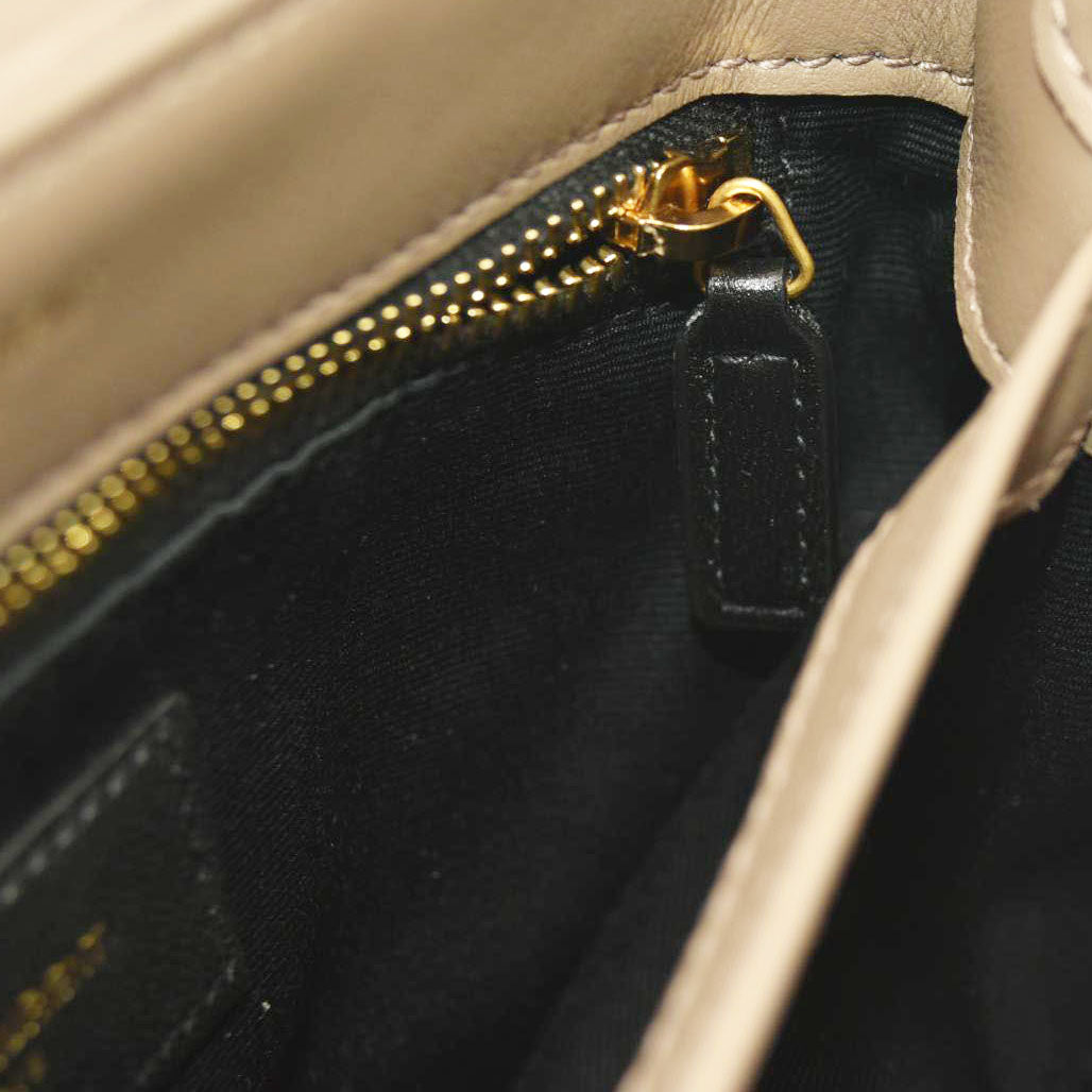 SAINT LAURENT  Suede Toy Loulou Shoulder Bag Taupe