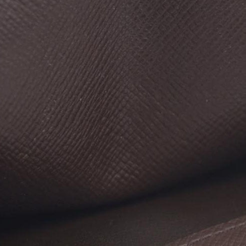 Louis Vuitton Damier Porte Monnaie Plat Coin Purse Wallet Brown MI1014