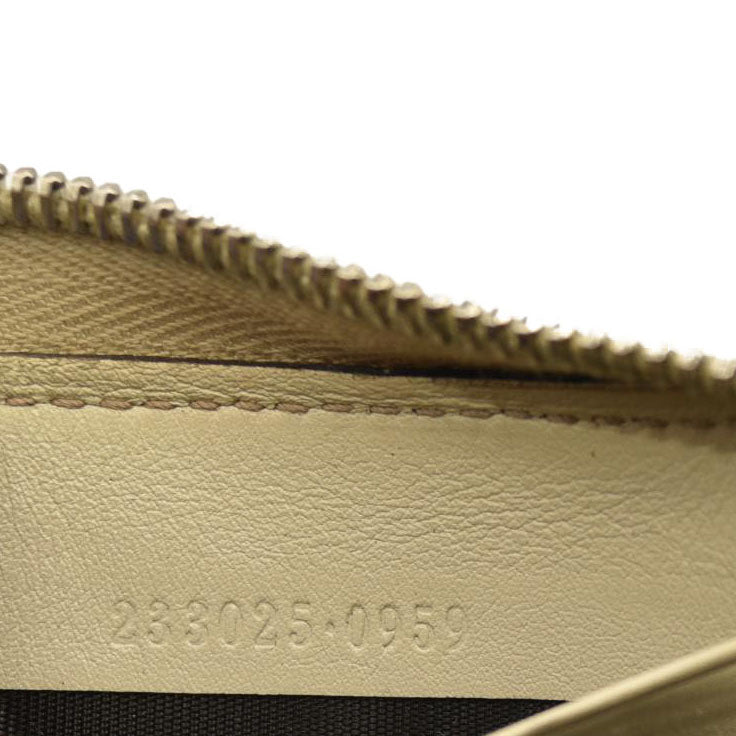 Gucci  Guccissima Large Twins Zip Around Off White