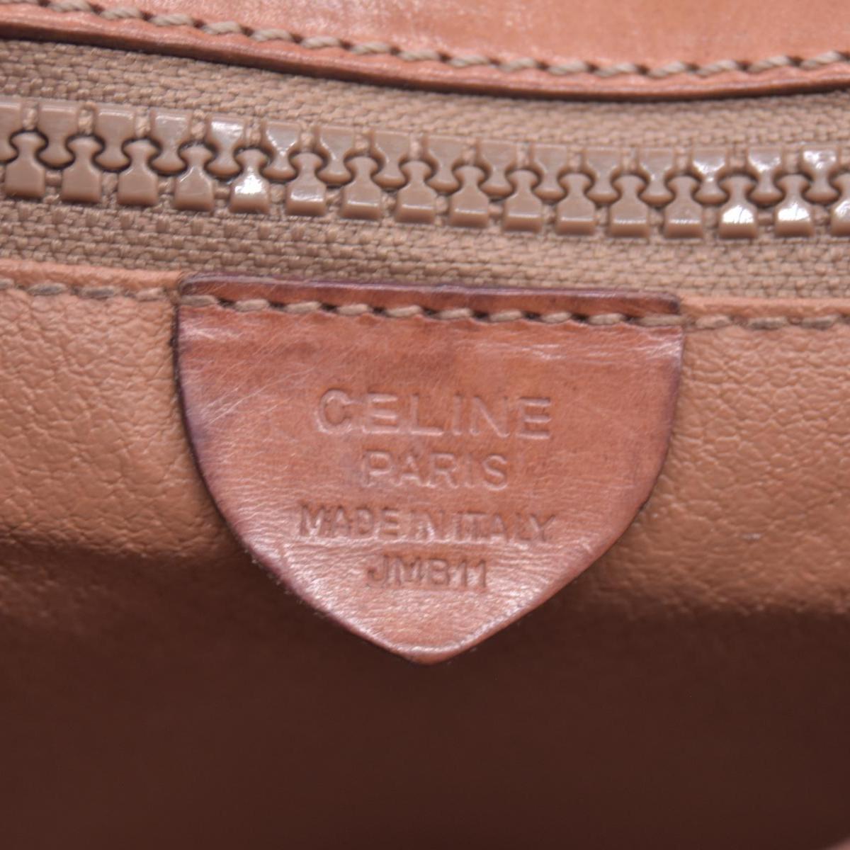 CELINE Macadam Coated Canvas Ring Circle Logo Crossbody Bag Brown CONSIGNMENT 10021238