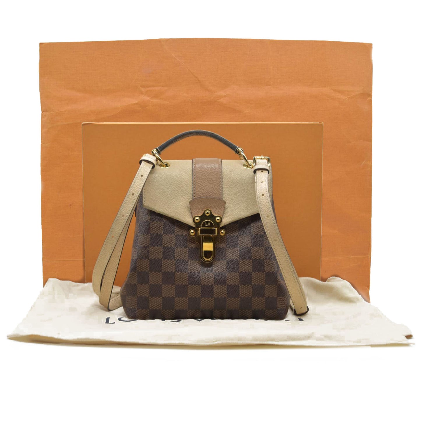 $2240 Louis Vuitton Damier Ebene Clapton SR0189 2019