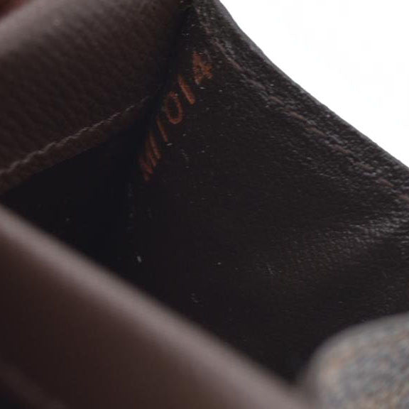 Louis Vuitton Damier Porte Monnaie Plat Coin Purse Wallet Brown MI1014