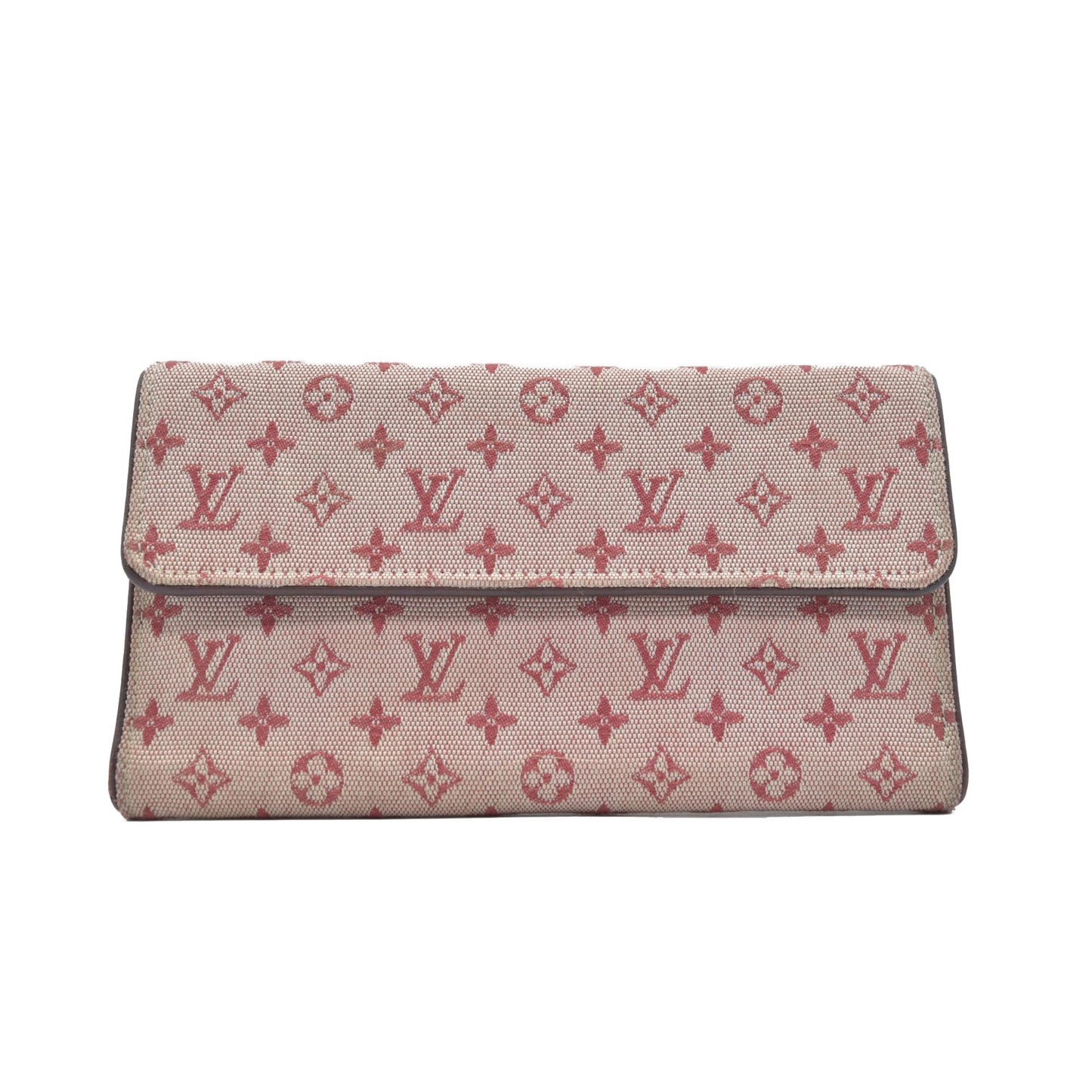$770 LOUIS VUITTON 2002 Mini Monogram Porte Tresor International Wallet Cherry CA0072 CONSIGNMENT