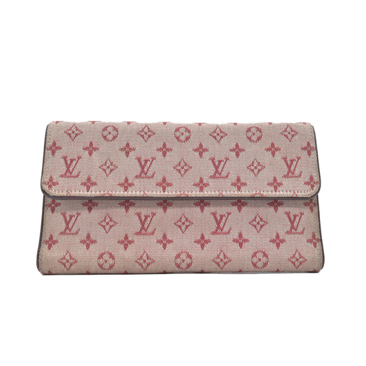 $770 LOUIS VUITTON 2002 Mini Monogram Porte Tresor International Wallet Cherry CA0072 CONSIGNMENT