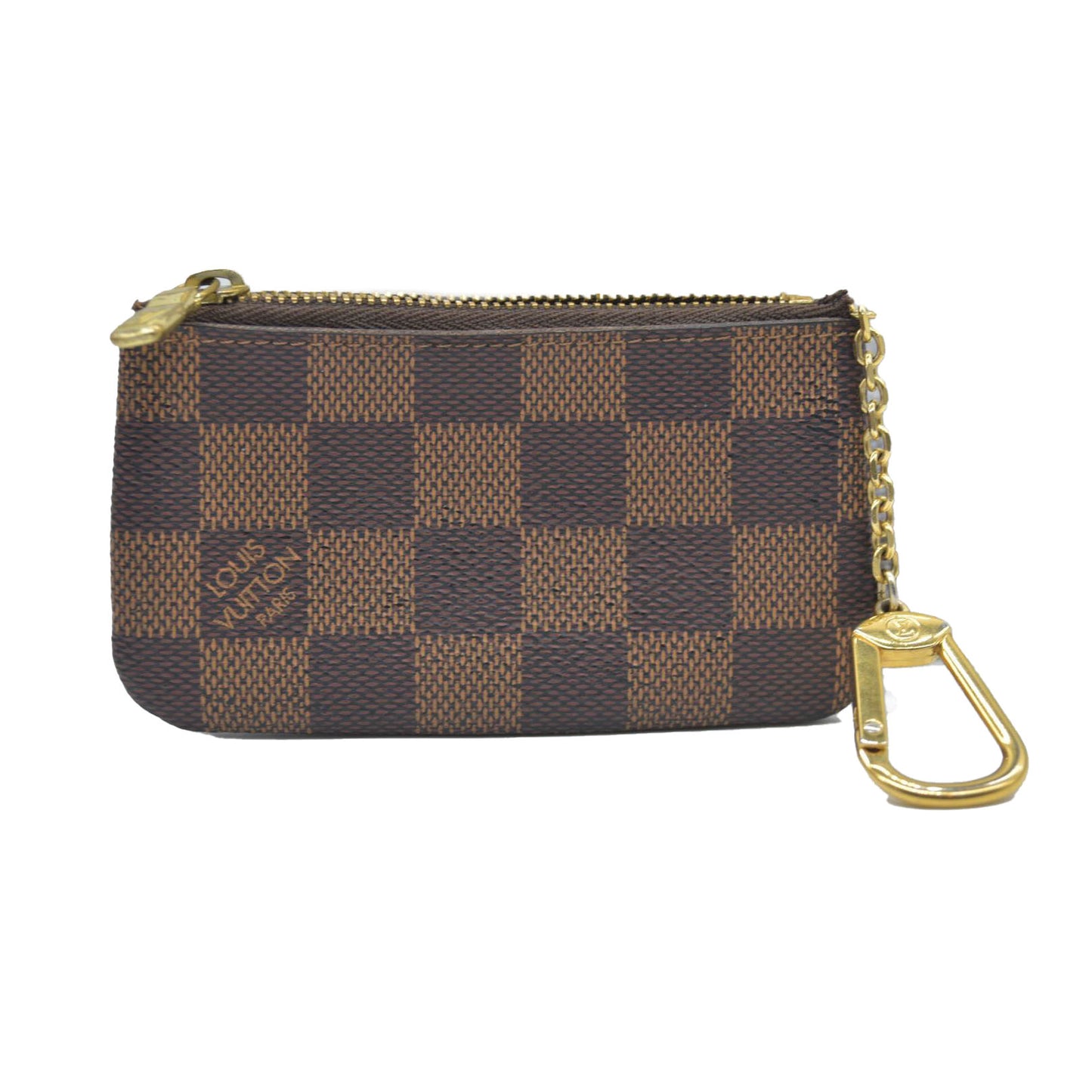 AUCTION Louis Vuitton Damier Pochette Cles Wallet Coin Purse Brown