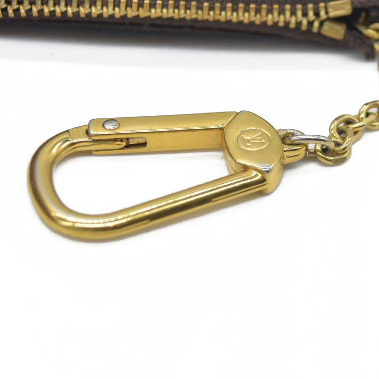 AUCTION Louis Vuitton Damier Pochette Cles Wallet Coin Purse Brown