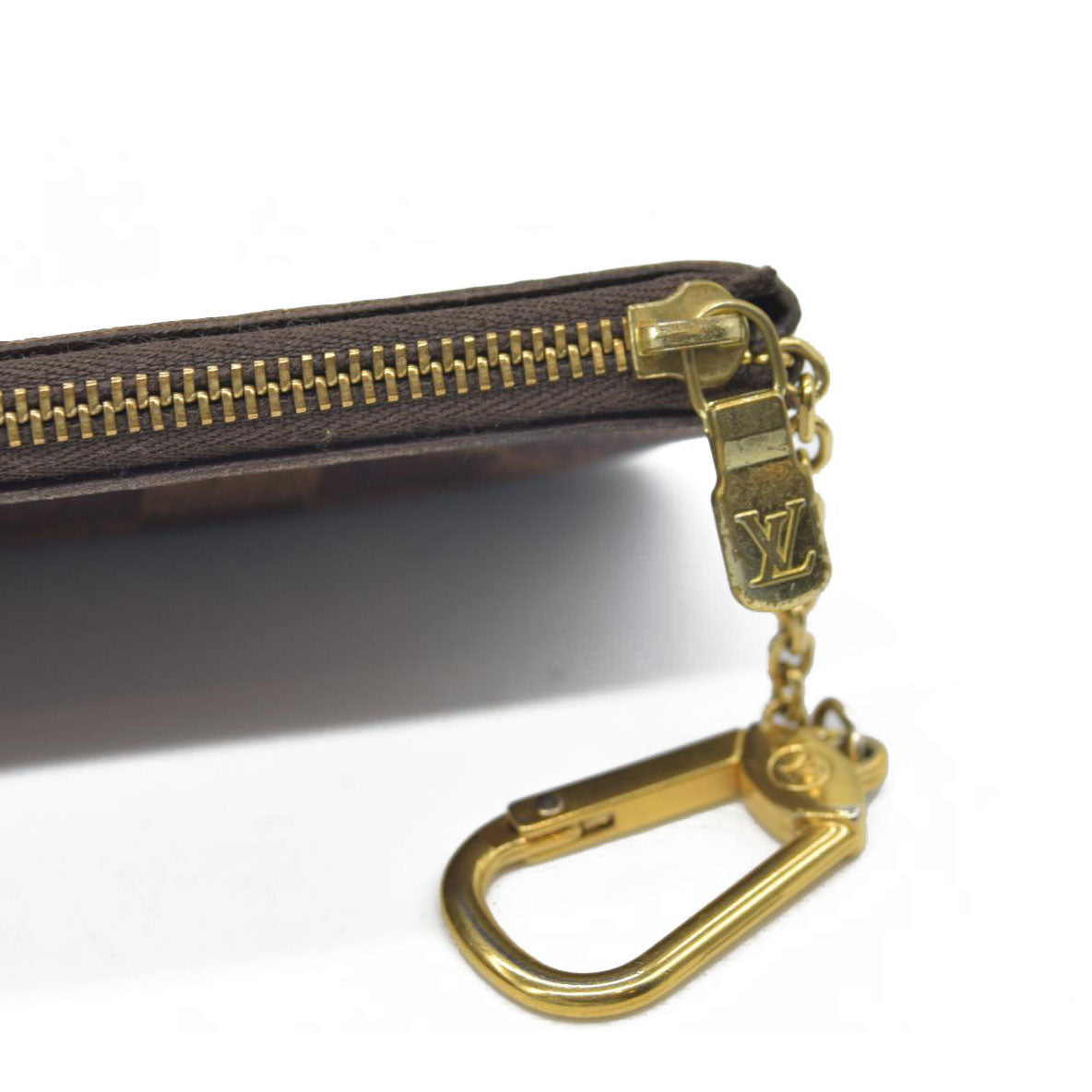 AUCTION Louis Vuitton Damier Pochette Cles Wallet Coin Purse Brown