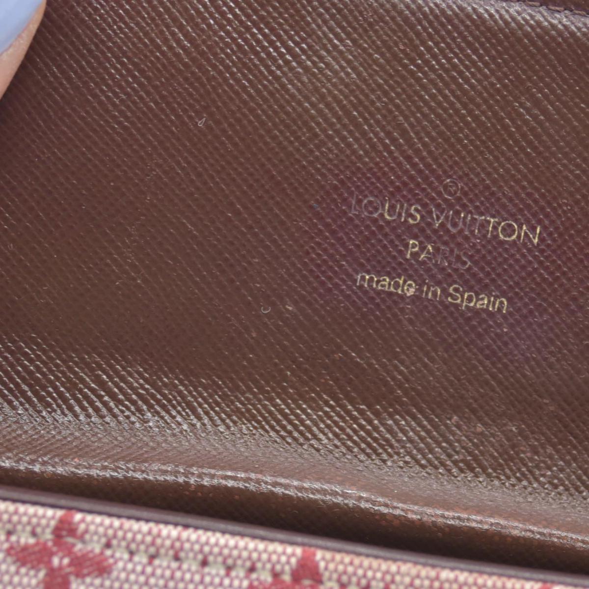 $770 LOUIS VUITTON 2002 Mini Monogram Porte Tresor International Wallet Cherry CA0072 CONSIGNMENT