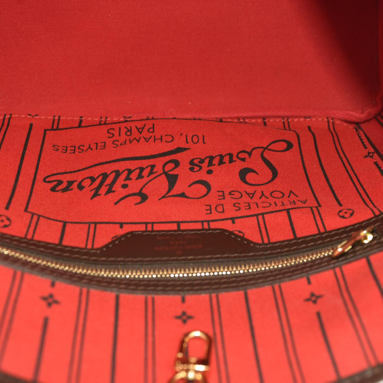 LOUIS VUITTON Damier Ebene Neverfull PM  MB1048