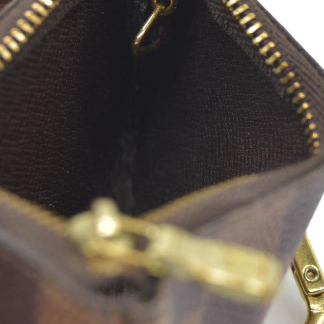 AUCTION Louis Vuitton Damier Pochette Cles Wallet Coin Purse Brown