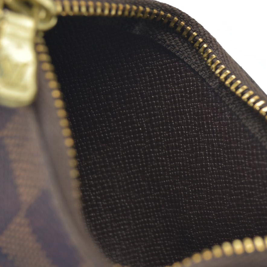 AUCTION Louis Vuitton Damier Pochette Cles Wallet Coin Purse Brown