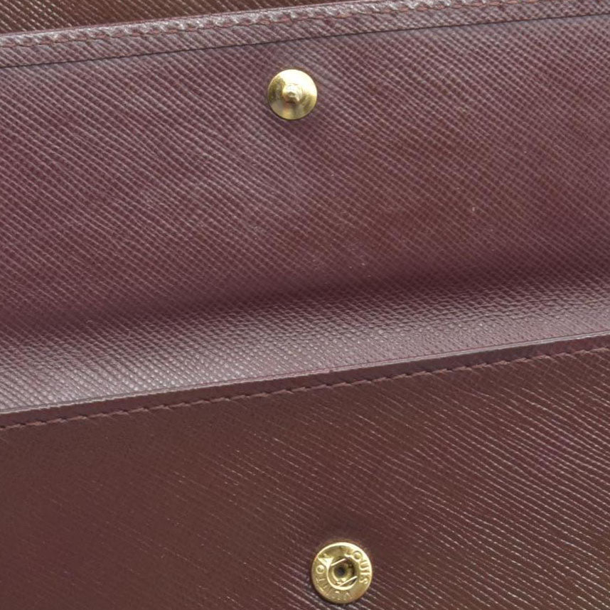 $770 LOUIS VUITTON 2002 Mini Monogram Porte Tresor International Wallet Cherry CA0072 CONSIGNMENT