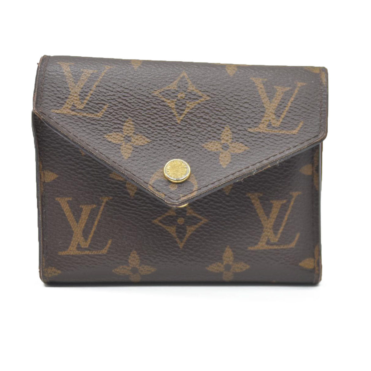 Louis Vuitton Monogram Portefeuille Victorine Trifold Wallet Brown