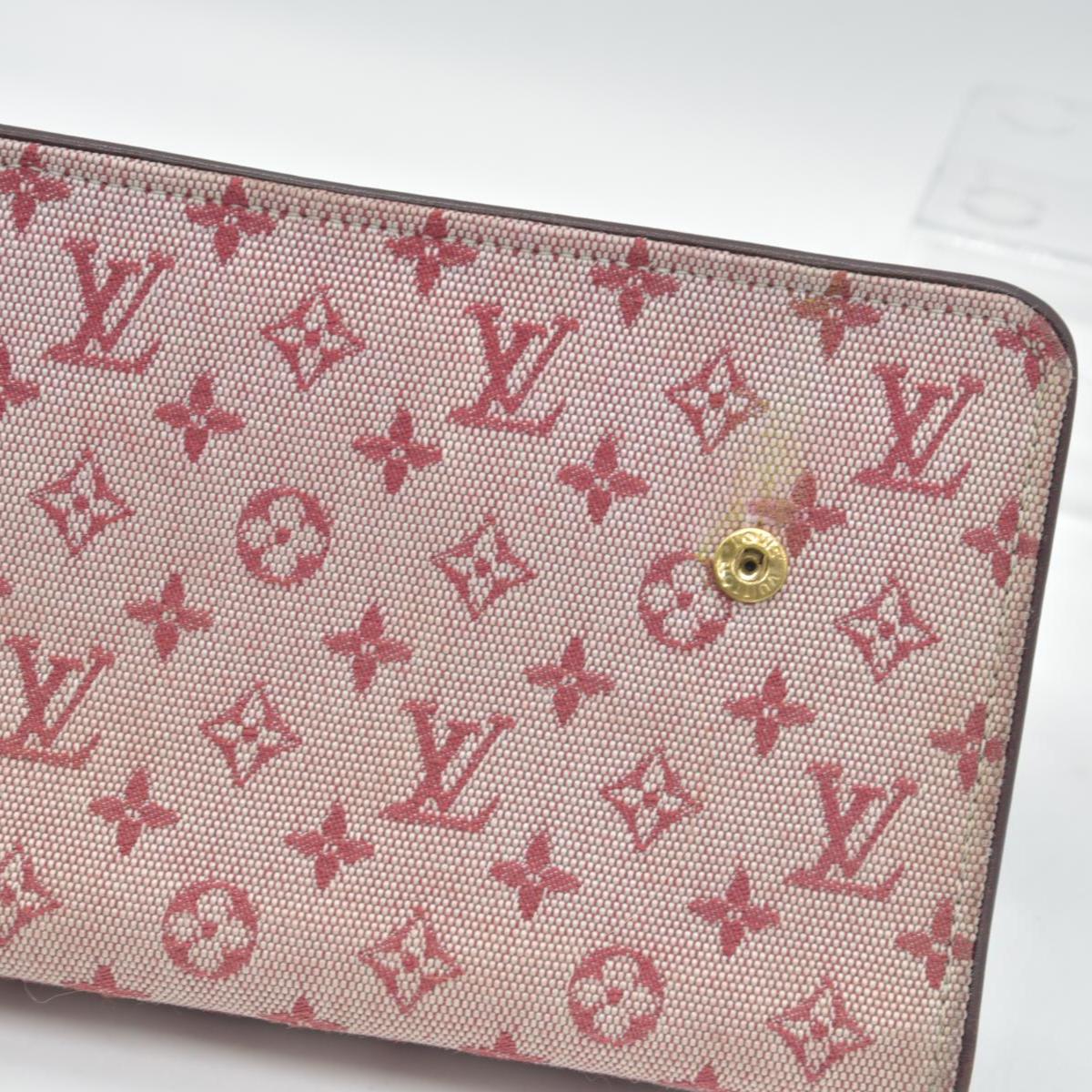 $770 LOUIS VUITTON 2002 Mini Monogram Porte Tresor International Wallet Cherry CA0072 CONSIGNMENT