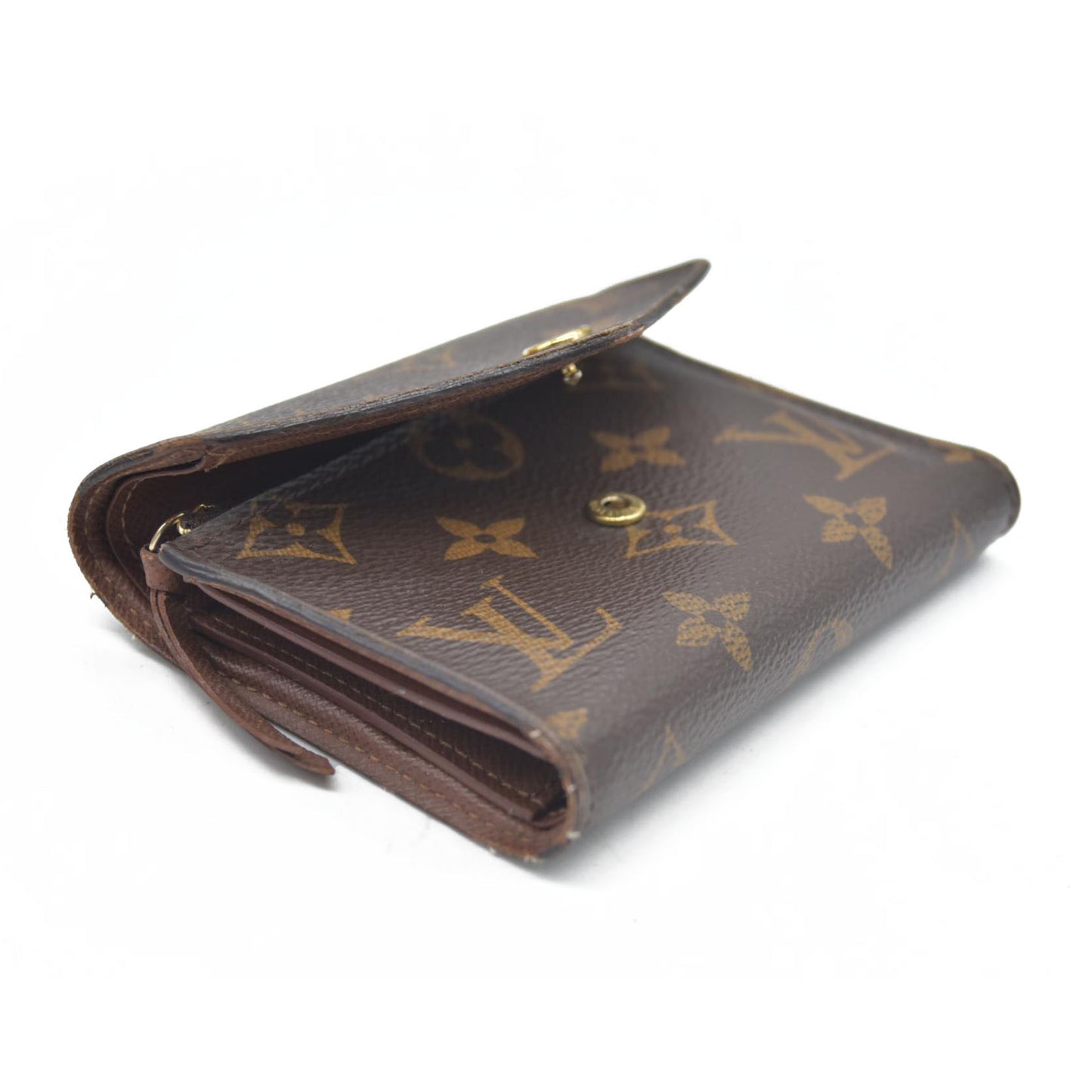 Louis Vuitton Monogram Portefeuille Victorine Trifold Wallet Brown