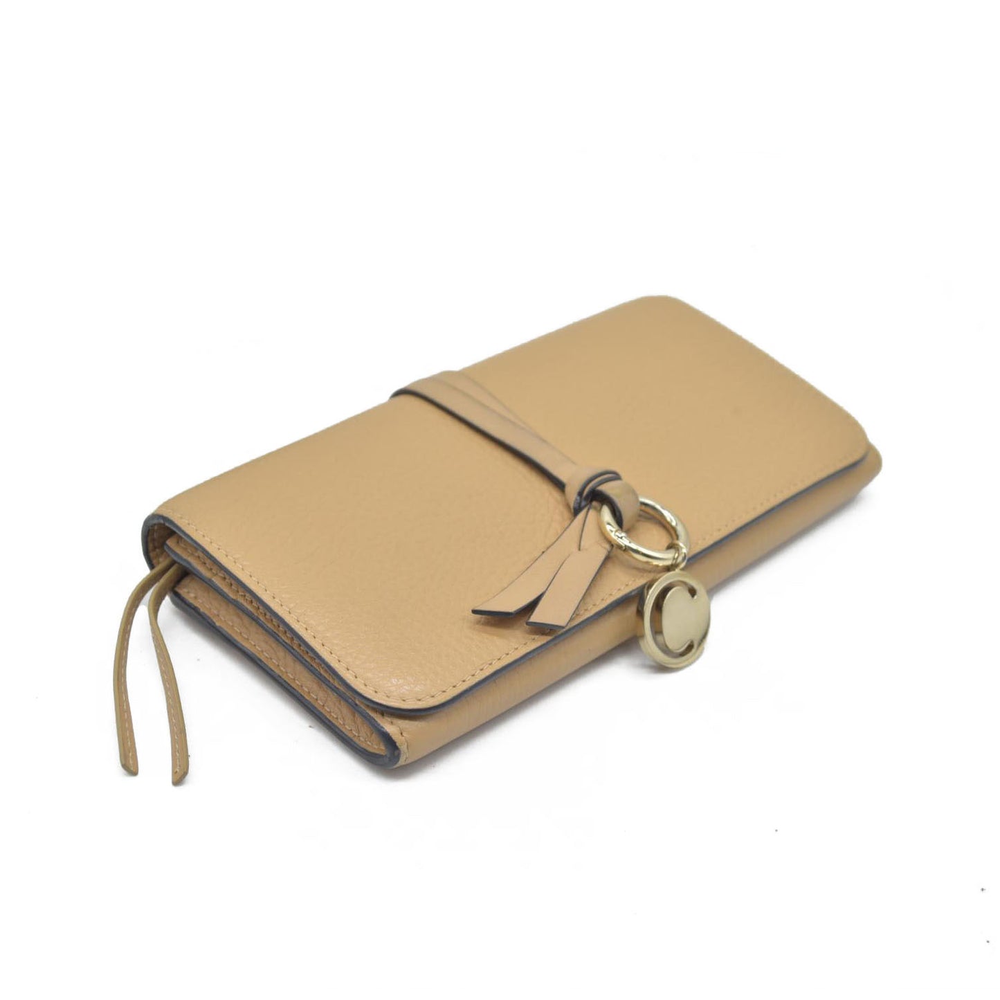 $495 Chloe Alphabet Leather Bifold Long Wallet