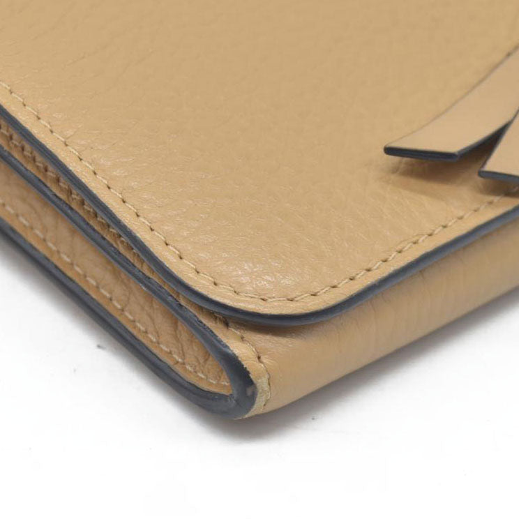 $495 Chloe Alphabet Leather Bifold Long Wallet