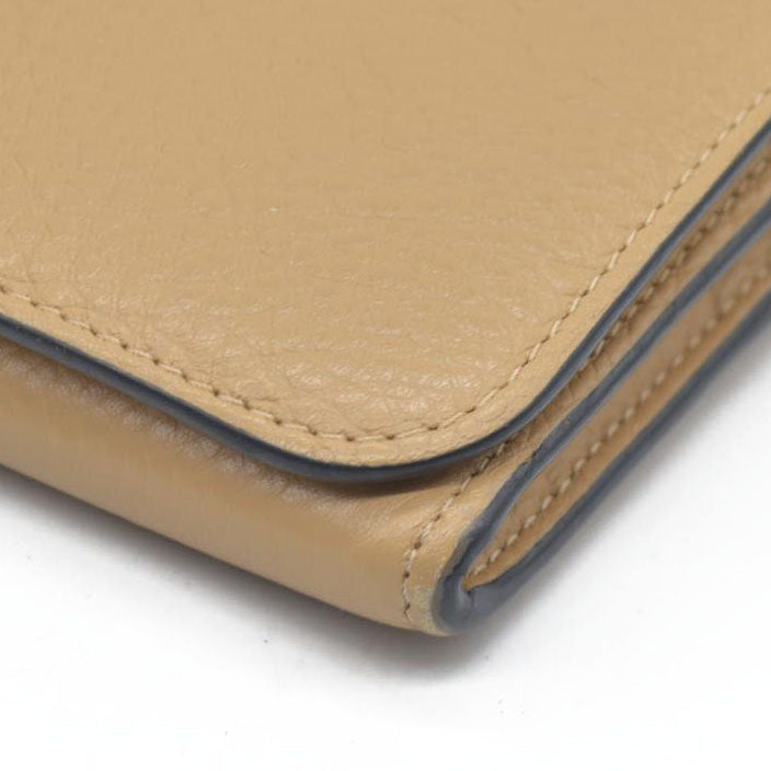 $495 Chloe Alphabet Leather Bifold Long Wallet