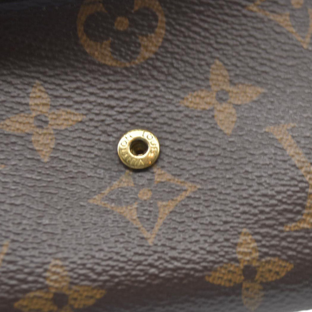 Louis Vuitton Monogram Portefeuille Victorine Trifold Wallet Brown