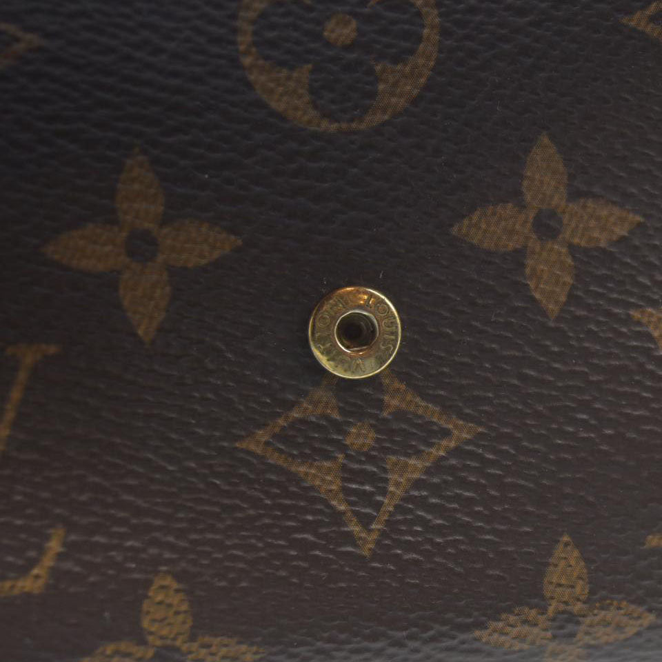 Louis Vuitton Monogram Portefeuille Victorine Trifold Wallet Brown