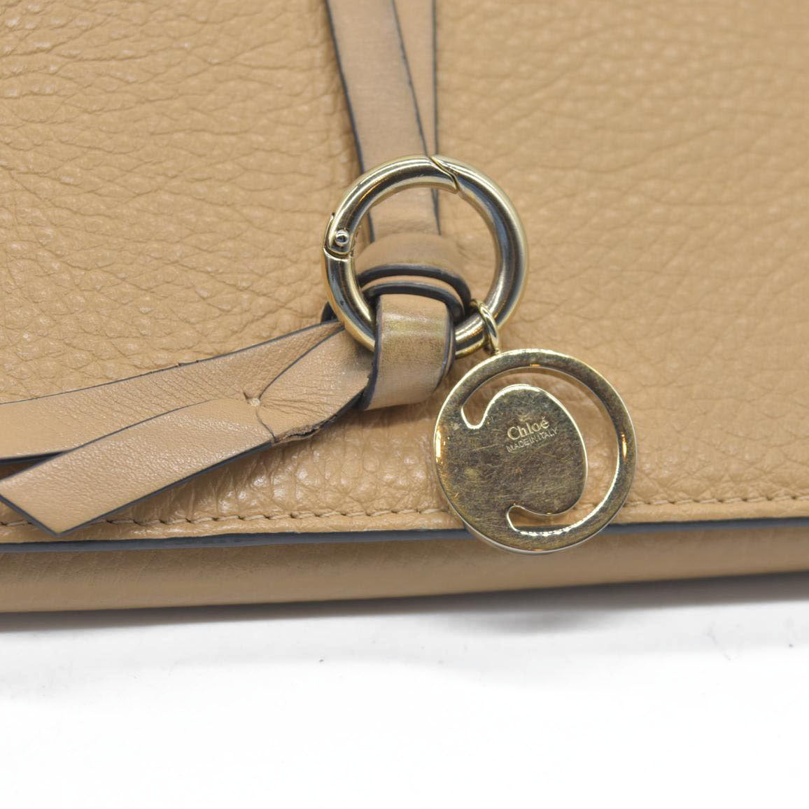 $495 Chloe Alphabet Leather Bifold Long Wallet