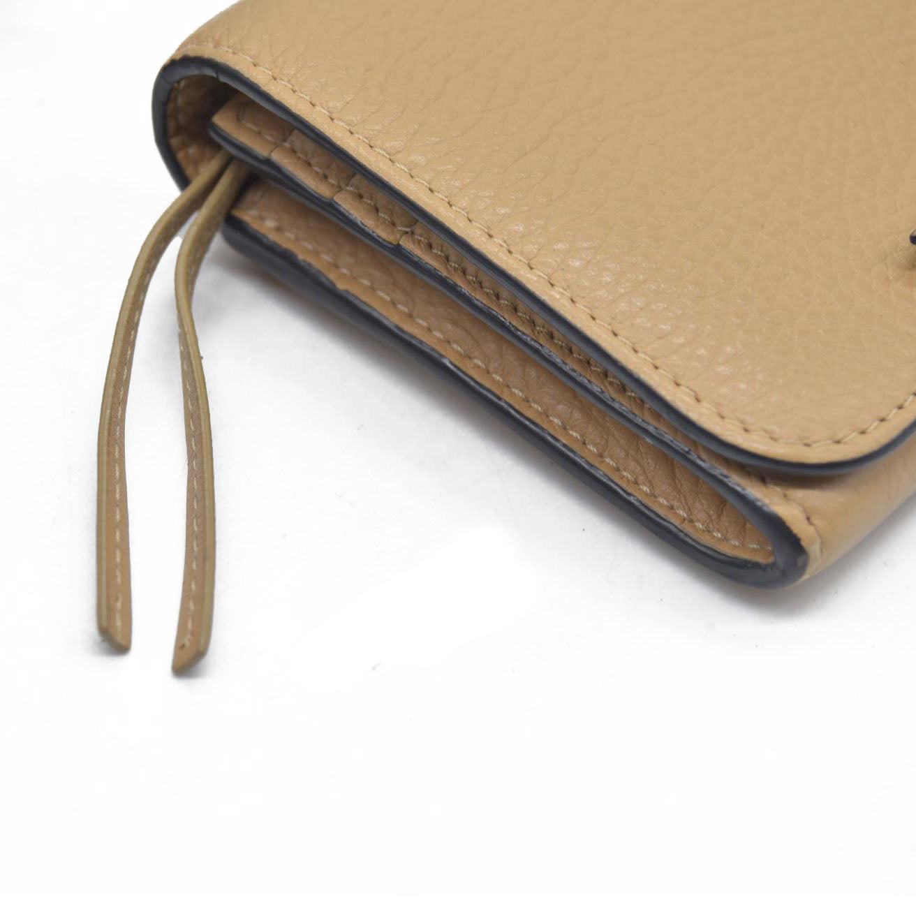 $495 Chloe Alphabet Leather Bifold Long Wallet