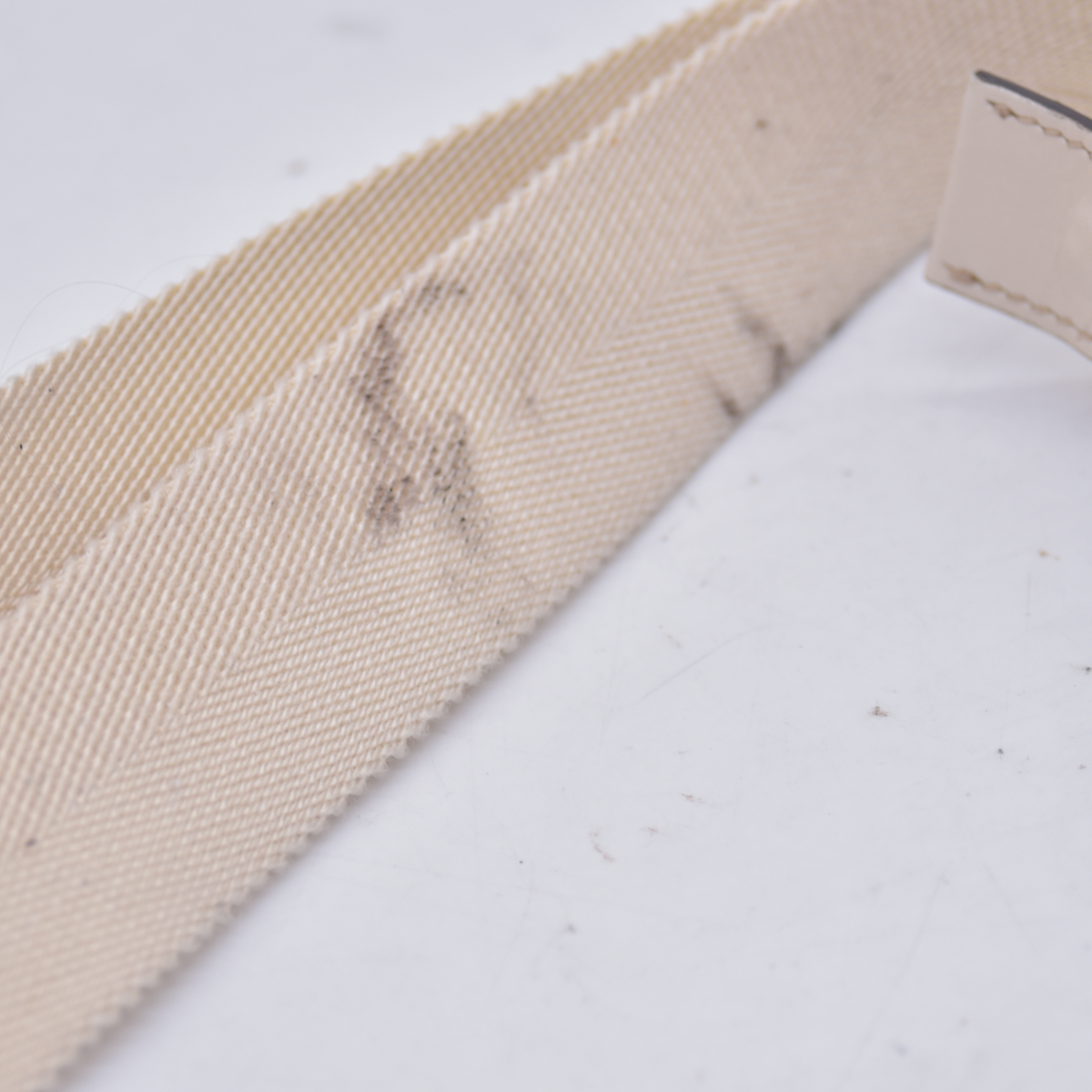 $800 Gucci Monogram Calfskin Perforated Medium Flat Messenger Bag Off White