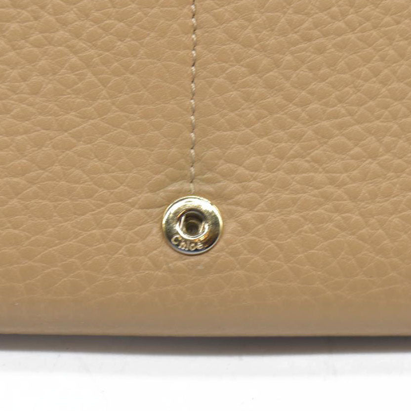 $495 Chloe Alphabet Leather Bifold Long Wallet