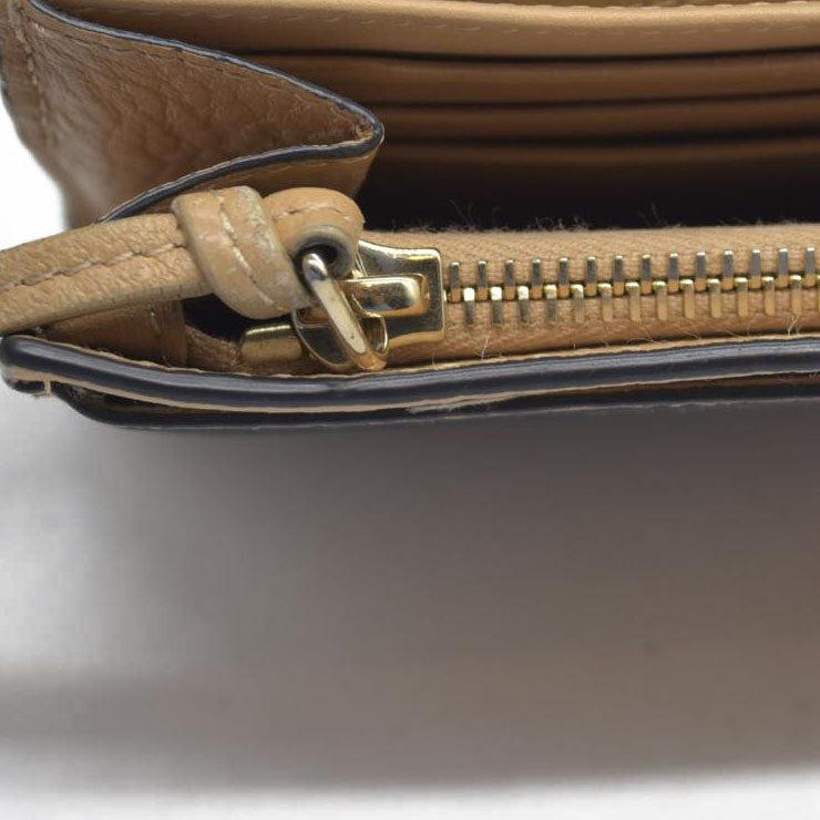 $495 Chloe Alphabet Leather Bifold Long Wallet