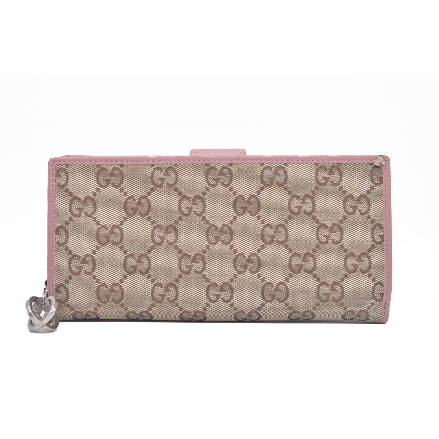 Gucci Gucci Beige/Brown GG Canvas And Leather Interlocking G Long Wallet CONSIGNMENT