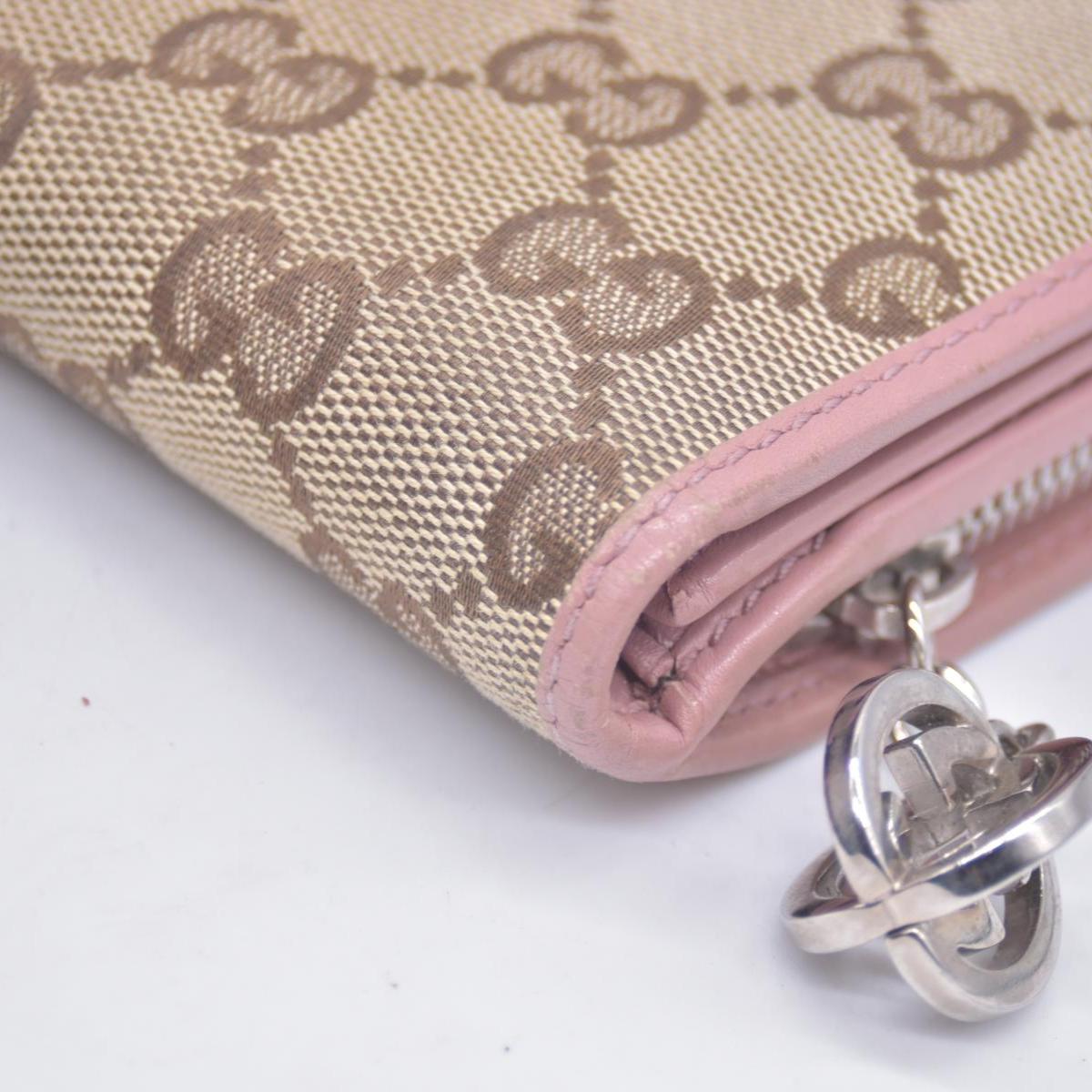 Gucci Gucci Beige/Brown GG Canvas And Leather Interlocking G Long Wallet CONSIGNMENT