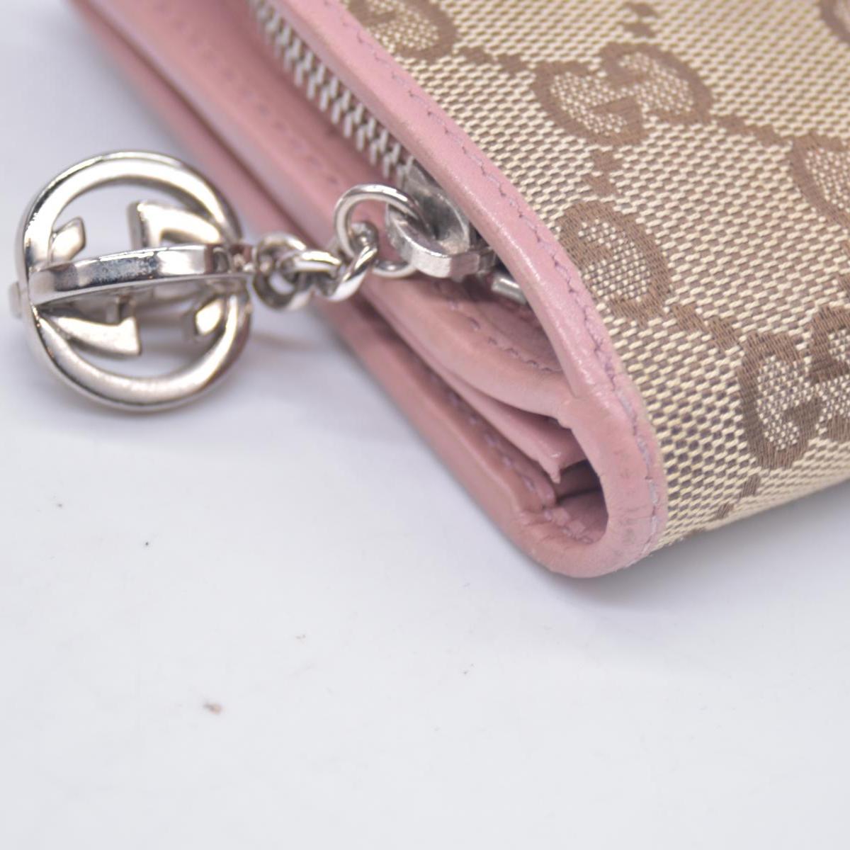 Gucci Gucci Beige/Brown GG Canvas And Leather Interlocking G Long Wallet CONSIGNMENT