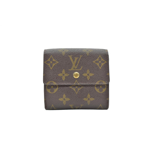 Louis Vuitton Monogram Portefeiulle Elise Trifold Wallet Brown SD0031