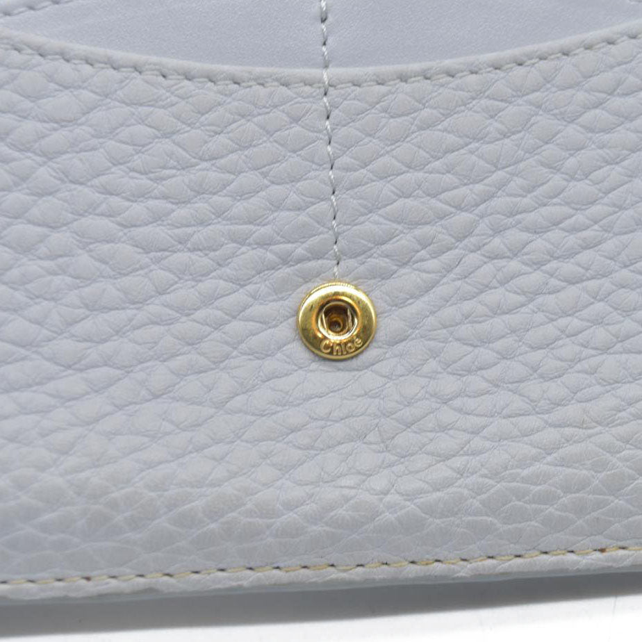 $495 Chloe Aby Padlock Leather Bifold Long Wallet