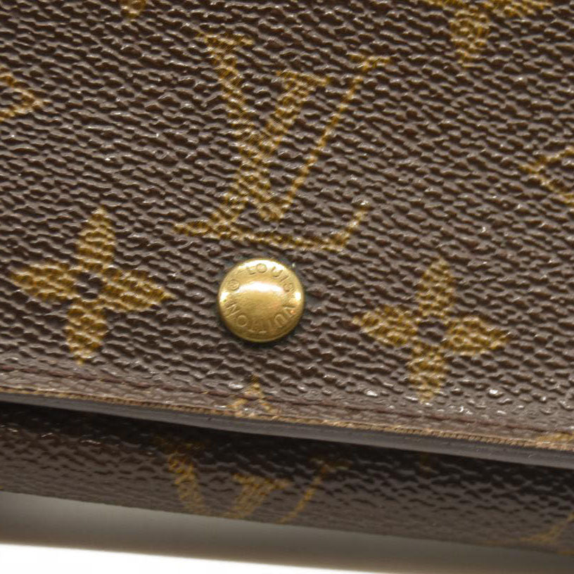 Louis Vuitton  Monogram Porte-Monnaie Billets Tresor Wallet CA0064