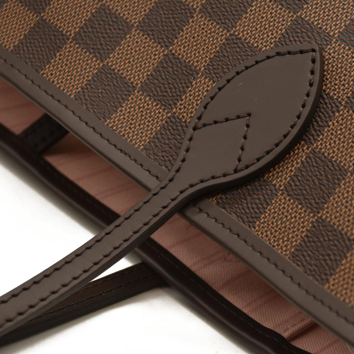 Louis Vuitton  Damier Ebene Neo Neverfull MM Rose Ballerine RFID