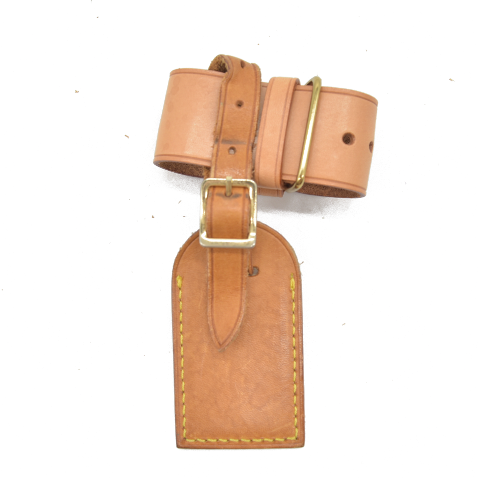 Louis Vuitton Vachetta Luggage Tag and Handle Strap Set SMALL 19