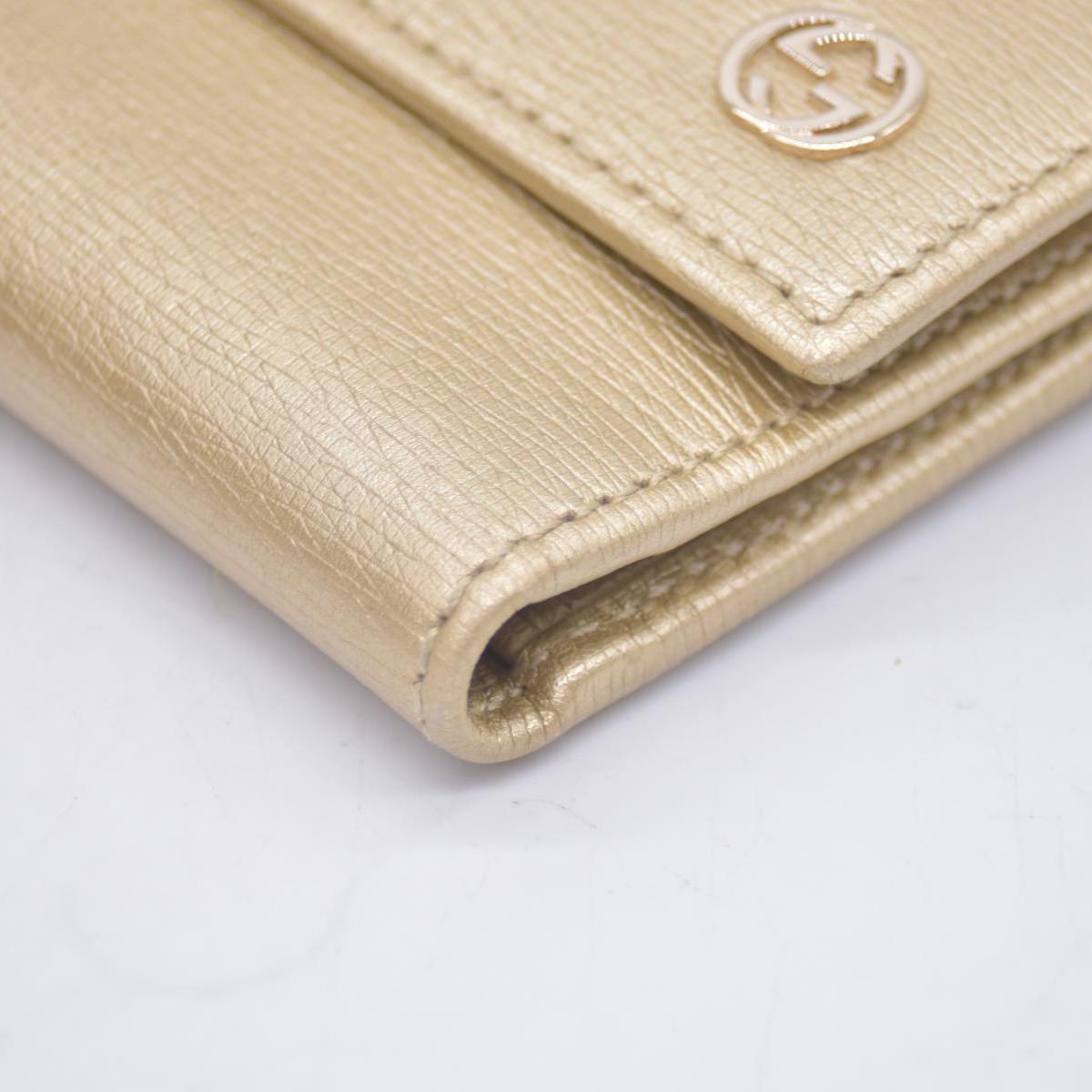 Gucci  Interlocking G Logo Leather Bifold Wallet CONSIGNMENT