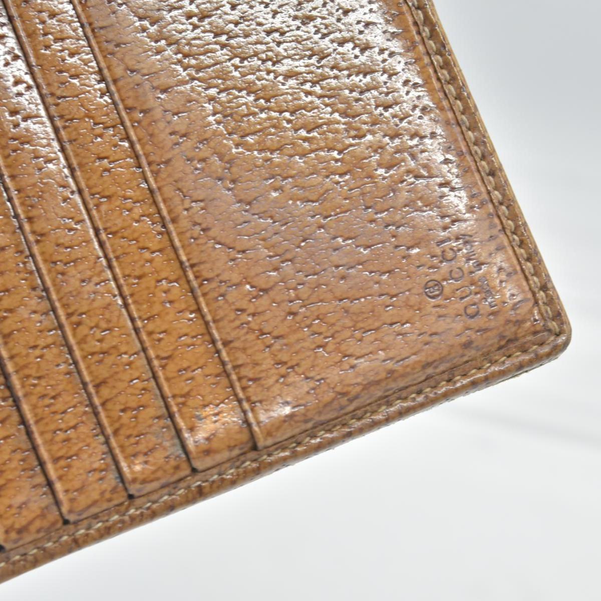 $420 Gucci Gucci Beige/Brown GG Canvas Nailhead Compact Wallet CONSIGNMENT