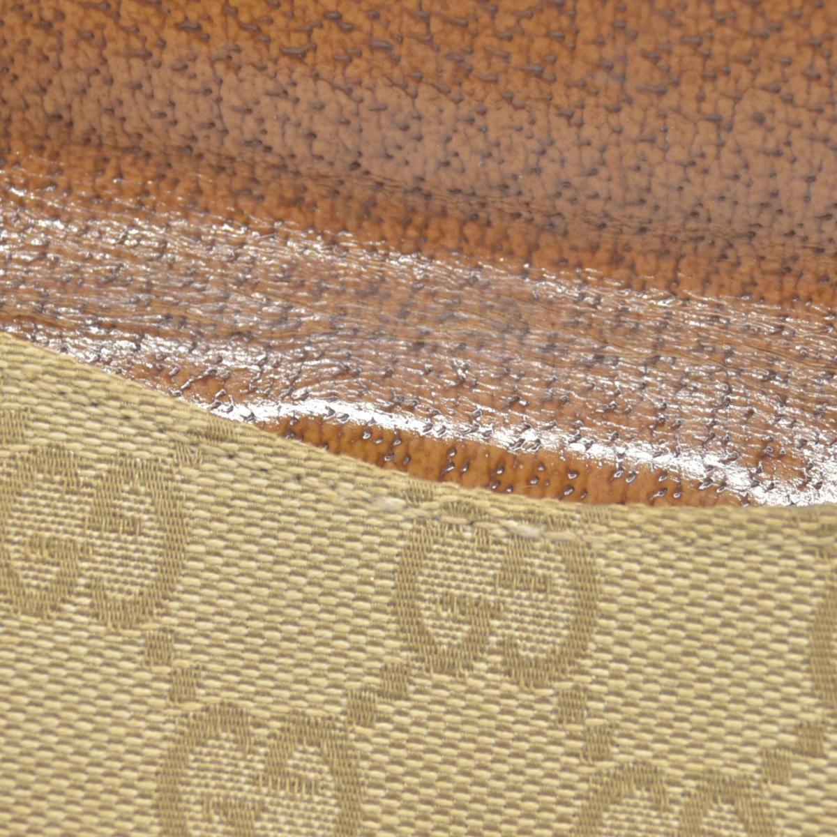 $420 Gucci Gucci Beige/Brown GG Canvas Nailhead Compact Wallet CONSIGNMENT