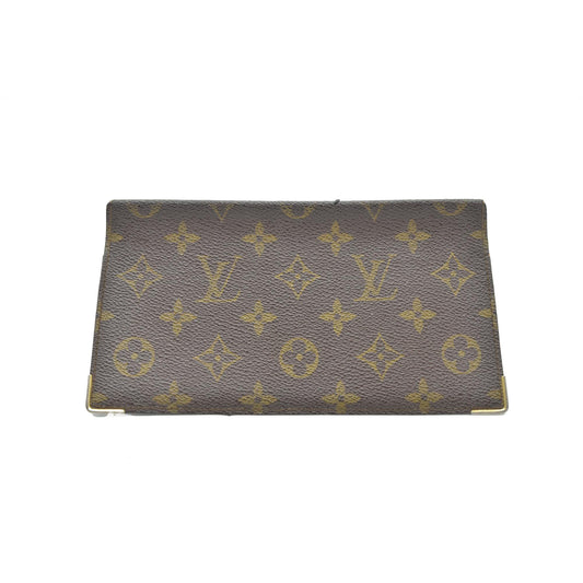 $720 1983 Vintage Louis Vuitton Monogram Long Bifold Wallet Brown 834