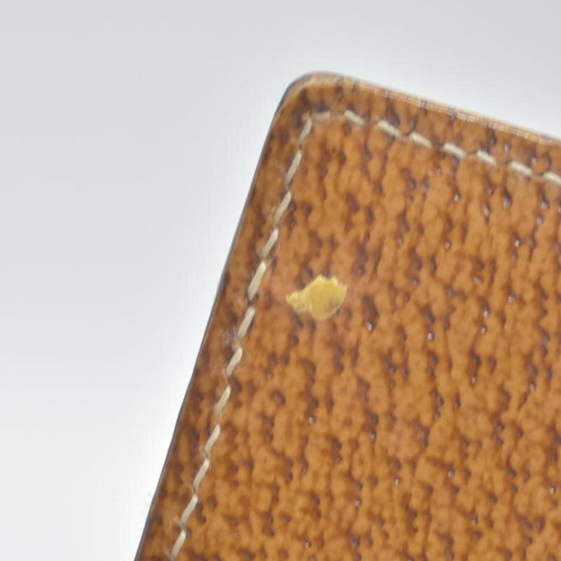 $420 Gucci Gucci Beige/Brown GG Canvas Nailhead Compact Wallet CONSIGNMENT