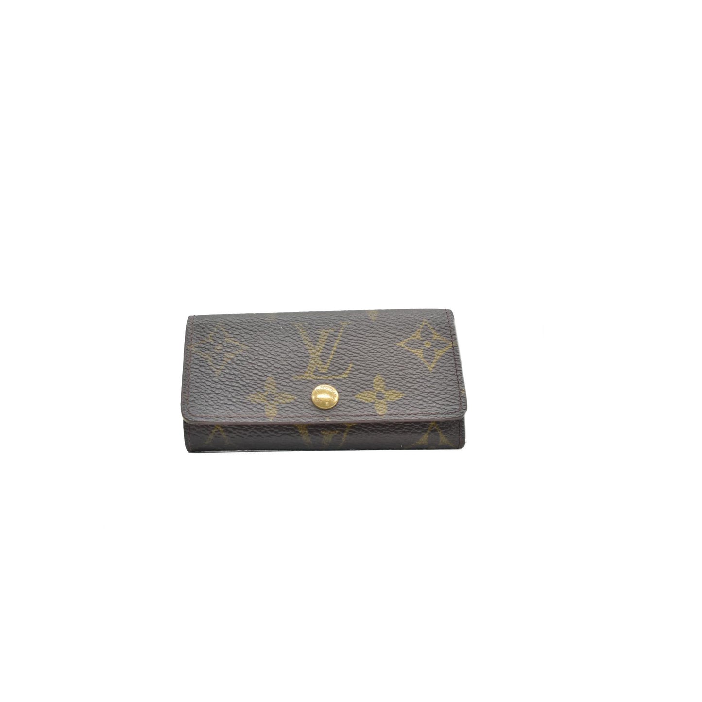 $345 Louis Vuitton Monogram Multicles 4 Ring Key Case Brown FL0092