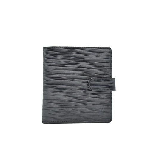 Louis Vuitton Epi Leather Porte Billes Compact Wallet Black MI0070